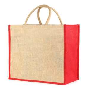 Natural Jute with Colored Jute Shopping Bag DRJ099444