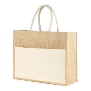 Natural Jute with Cotton Pocket Shopping Bag DRC21445