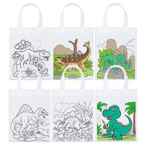 Kids DIY Coloring Fabric Bags – Cartoon Print Return Gift Bags DRNW054553